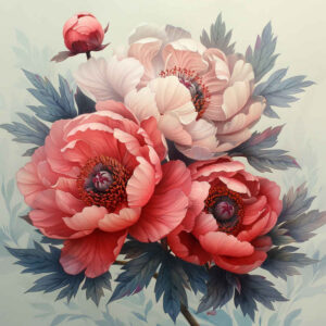 energy-peony-tattoo – tattoo design ideas free ai generated – simple-dot – for-shin – Gallery: peonies-inkby-ai