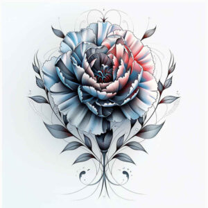 energy-peony-tattoo – tattoo design ideas free ai generated – single-line – for-inner-arm – Gallery: peonies-inkby-ai