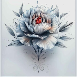 harmony-symbol-peony-tattoo – tattoo design ideas free ai generated – pure-motif – for-lower-arm – Gallery: peonies-inkby-ai