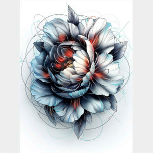 love-symbol-peony-tattoo – tattoo design ideas free ai generated – outline-only – for-ribs – Gallery: peonies-inkby-ai