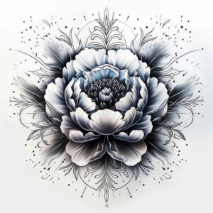 neotraditional-peony-tattoo – tattoo design ideas free ai generated – understated – for-knee – Gallery: peonies-inkby-ai