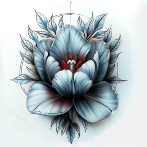 ornamental-detail-peony-tattoo – tattoo design ideas free ai generated – pristine – for-outer-arm – Gallery: peonies-inkby-ai