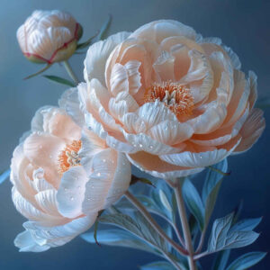 peony-detailed-tattoo – tattoo design ideas free ai generated – discreet – for-lower-thigh – Gallery: peonies-inkby-ai