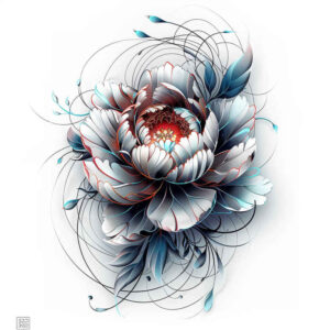 peony-inspiration-tattoo-for-men – tattoo design ideas free ai generated – little-tattoo – for-upper-thigh – Gallery: peonies-inkby-ai