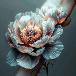 peony-symbolic-meaning-tattoo – tattoo design ideas free ai generated – single-dot – for-forearm – Gallery: peonies-inkby-ai