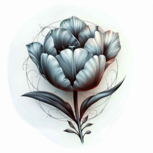 peony-tattoo – tattoo design ideas free ai generated – diminutive – for-shoulder-blade – Gallery: peonies-inkby-ai