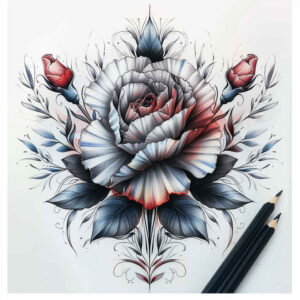peony-wavy-line-tattoo – tattoo design ideas free ai generated – little-tattoo – for-side – Gallery: peonies-inkby-ai