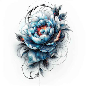 protection-symbol-peony-tattoo – tattoo design ideas free ai generated – simple-icon – for-triceps – Gallery: peonies-inkby-ai