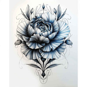 soft-shading-peony-tattoo – tattoo design ideas free ai generated – point-minimal – for-forearm – Gallery: peonies-inkby-ai