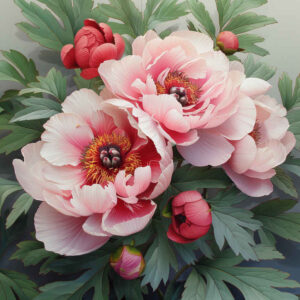 symbolic-peony-tattoo – tattoo design ideas free ai generated – gentle-angle – for-scapula – Gallery: peonies-inkby-ai