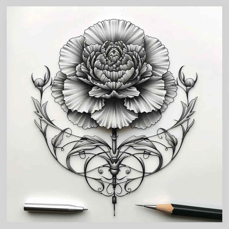 peonies tattoo design ideas fisheye airy embodying perseverance