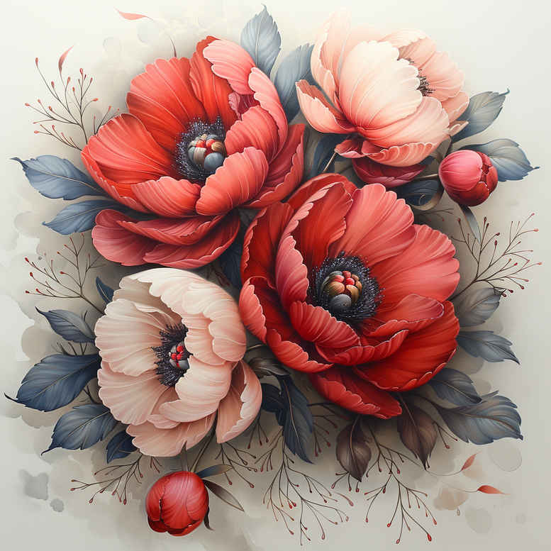 peonies tattoo design ideas soft shadows buds stands for courage