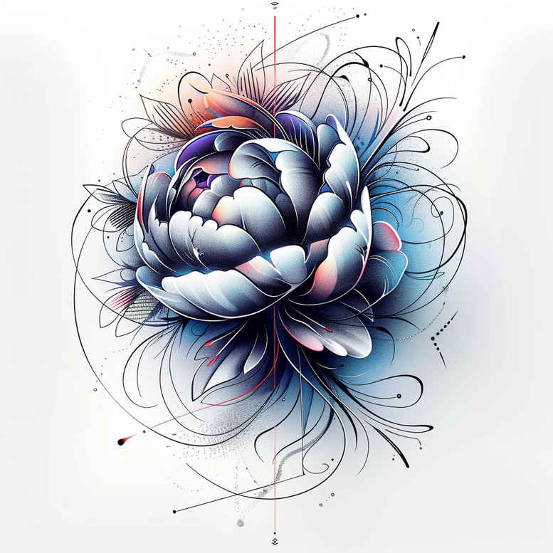 peonies tattoo design ideas enhanced shading decorative endurance and power