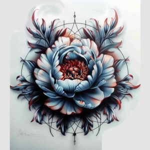 peonies tattoo design ideas Realism photo-like tattoo decorative meaning resilience