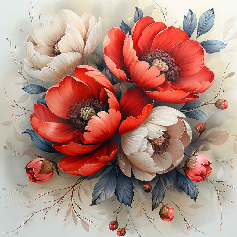 peonies tattoo design ideas Surrealism morphic delicate shading for chest
