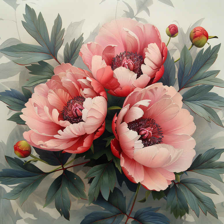 peonies tattoo design ideas gradient fills delicate textures for scapula