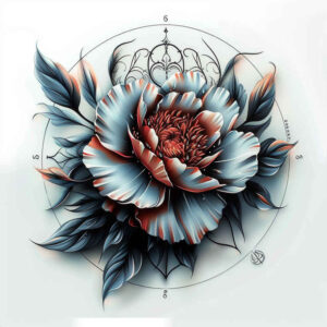 peonies tattoo design ideas Surrealism visionary intricate meaning determination