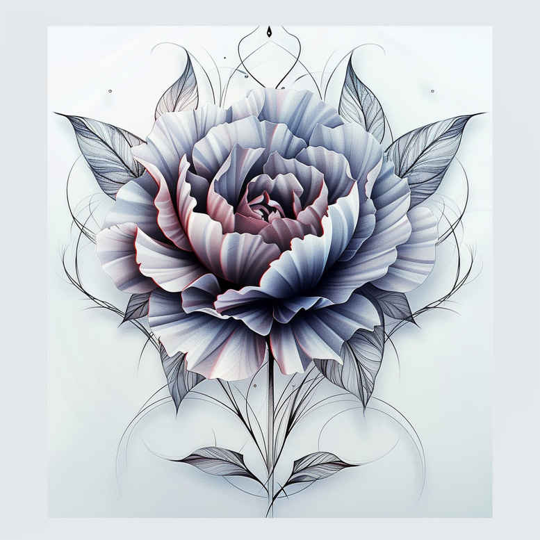peonies tattoo design ideas intricate leaves for inner arm