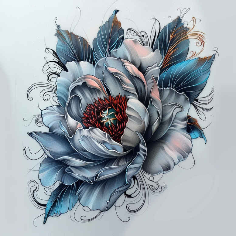 peonies tattoo design ideas ethereal natural shapes for chest