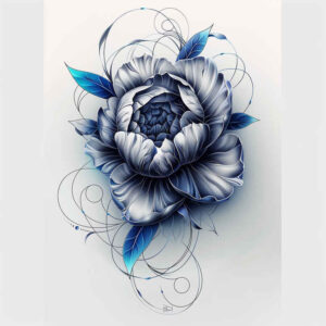 peonies tattoo design ideas detailed linework natural shapes for scapula