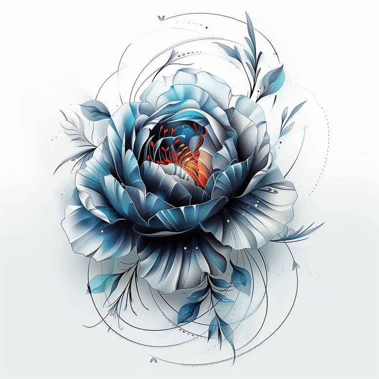 peonies tattoo design ideas phantasmagoric naturalistic embodying determination