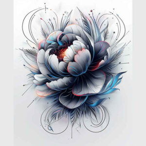 peonies tattoo design ideas color overlays ornamental for back