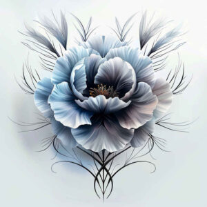 peonies tattoo design ideas Surrealism surreal lighting outline embodying strength