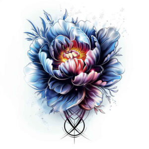 peonies tattoo design ideas Realism textured skin pastel meaning perseverance
