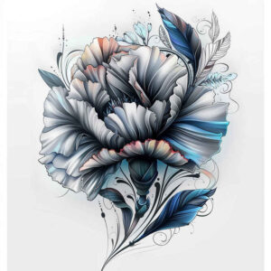 peonies tattoo design ideas structured design stems stands for courage