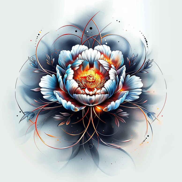 peonies tattoo design ideas clear lines subtle for temple