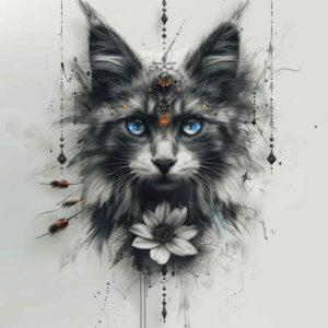 pets-tattoo-ideas – tattoo design ideas free ai generated – clean-lines – for-upper-chest – Gallery: pets-inkby-ai