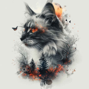 pets-tattoo-ideas – tattoo design ideas free ai generated – dotwork – for-upper-chest – Gallery: pets-inkby-ai