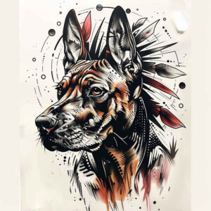 pets-tattoo-ideas – tattoo design ideas free ai generated – fine-dot – for-upper-shoulder – Gallery: pets-inkby-ai