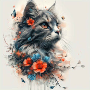 pets-tattoo-ideas – tattoo design ideas free ai generated – fine-line – for-lower-thigh – Gallery: pets-inkby-ai