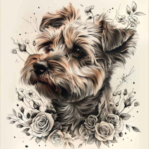 pets-tattoo-ideas – tattoo design ideas free ai generated – gentle-angle – for-knee – Gallery: pets-inkby-ai