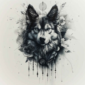 pets-tattoo-ideas – tattoo design ideas free ai generated – lightweight – for-upper-chest – Gallery: pets-inkby-ai