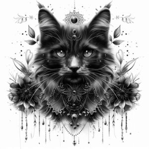 pets-tattoo-ideas – tattoo design ideas free ai generated – micro-line – for-back – Gallery: pets-inkby-ai