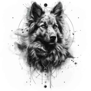 pets-tattoo-ideas – tattoo design ideas free ai generated – minimal-texture – for-temple – Gallery: pets-inkby-ai