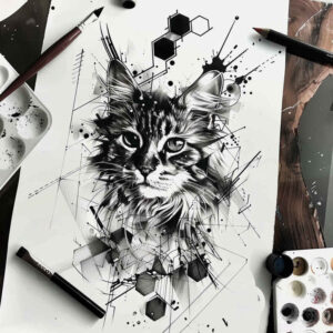 pets-tattoo-ideas – tattoo design ideas free ai generated – minimalist-script – for-side-torso – Gallery: pets-inkby-ai