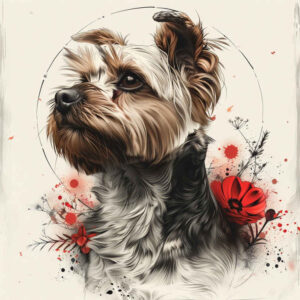 pets-tattoo-ideas – tattoo design ideas free ai generated – monochrome – for-ribs – Gallery: pets-inkby-ai