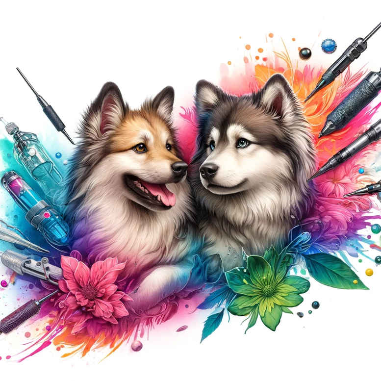 pets-tattoo-ideas – tattoo design ideas free ai generated – negative-space – for-back – Gallery: pets-inkby-ai