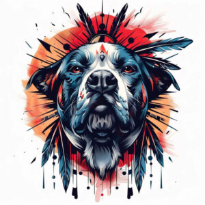 pets-tattoo-ideas – tattoo design ideas free ai generated – no-shading – for-abdomen – Gallery: pets-inkby-ai