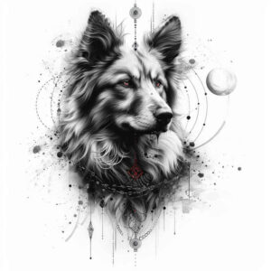 pets-tattoo-ideas – tattoo design ideas free ai generated – no-shading – for-forearm – Gallery: pets-inkby-ai