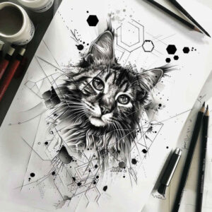 pets-tattoo-ideas – tattoo design ideas free ai generated – plain – for-neck – Gallery: pets-inkby-ai