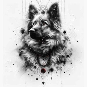 pets-tattoo-ideas – tattoo design ideas free ai generated – plain-tattoo – for-upper-shoulder – Gallery: pets-inkby-ai