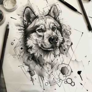 pets-tattoo-ideas – tattoo design ideas free ai generated – punctual – for-scapula – Gallery: pets-inkby-ai