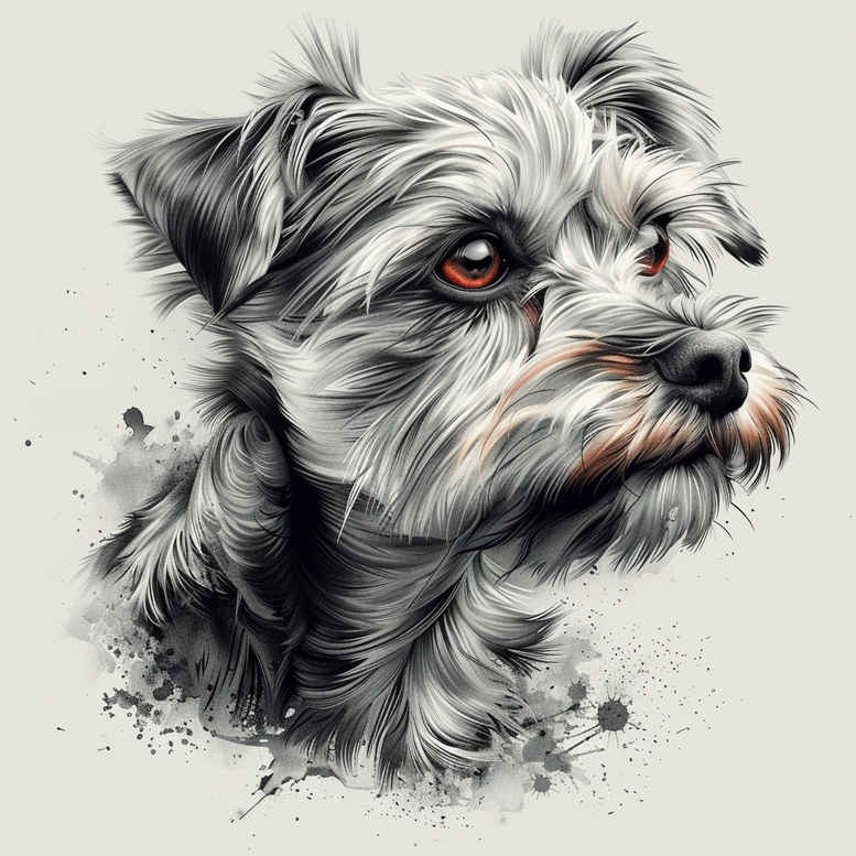 pets-tattoo-ideas – tattoo design ideas free ai generated – pure-outline – for-stomach – Gallery: pets-inkby-ai