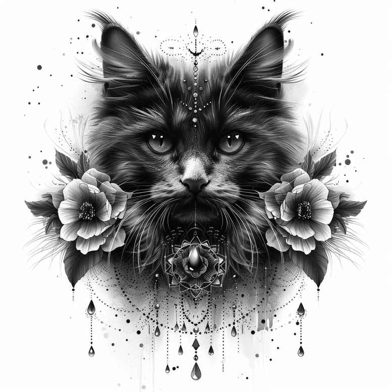 pets-tattoo-ideas – tattoo design ideas free ai generated – short-stroke – for-knee – Gallery: pets-inkby-ai