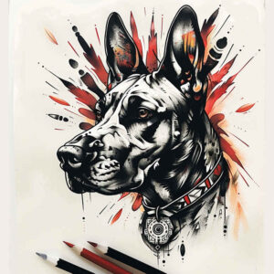pets-tattoo-ideas – tattoo design ideas free ai generated – single-color – for-arm – Gallery: pets-inkby-ai