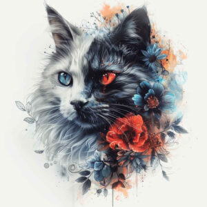 pets-tattoo-ideas – tattoo design ideas free ai generated – single-color – for-upper-arm – Gallery: pets-inkby-ai